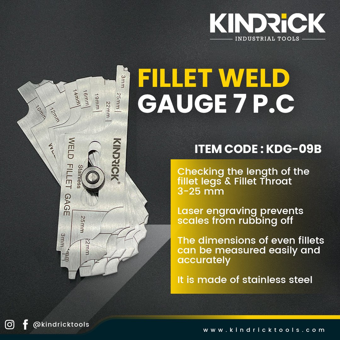 FILLET WELD GAUGE 7 P.C