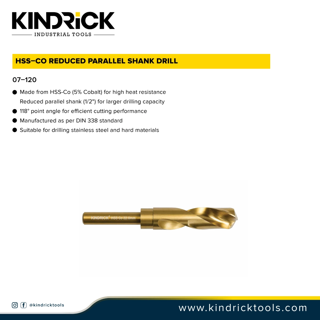 Cobalt Reduced Parallel Shank Drill