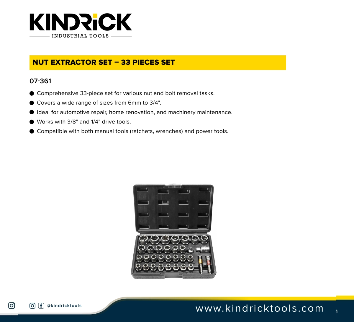 Nut Extractor 33 Pieces Set Supplier in Dubai