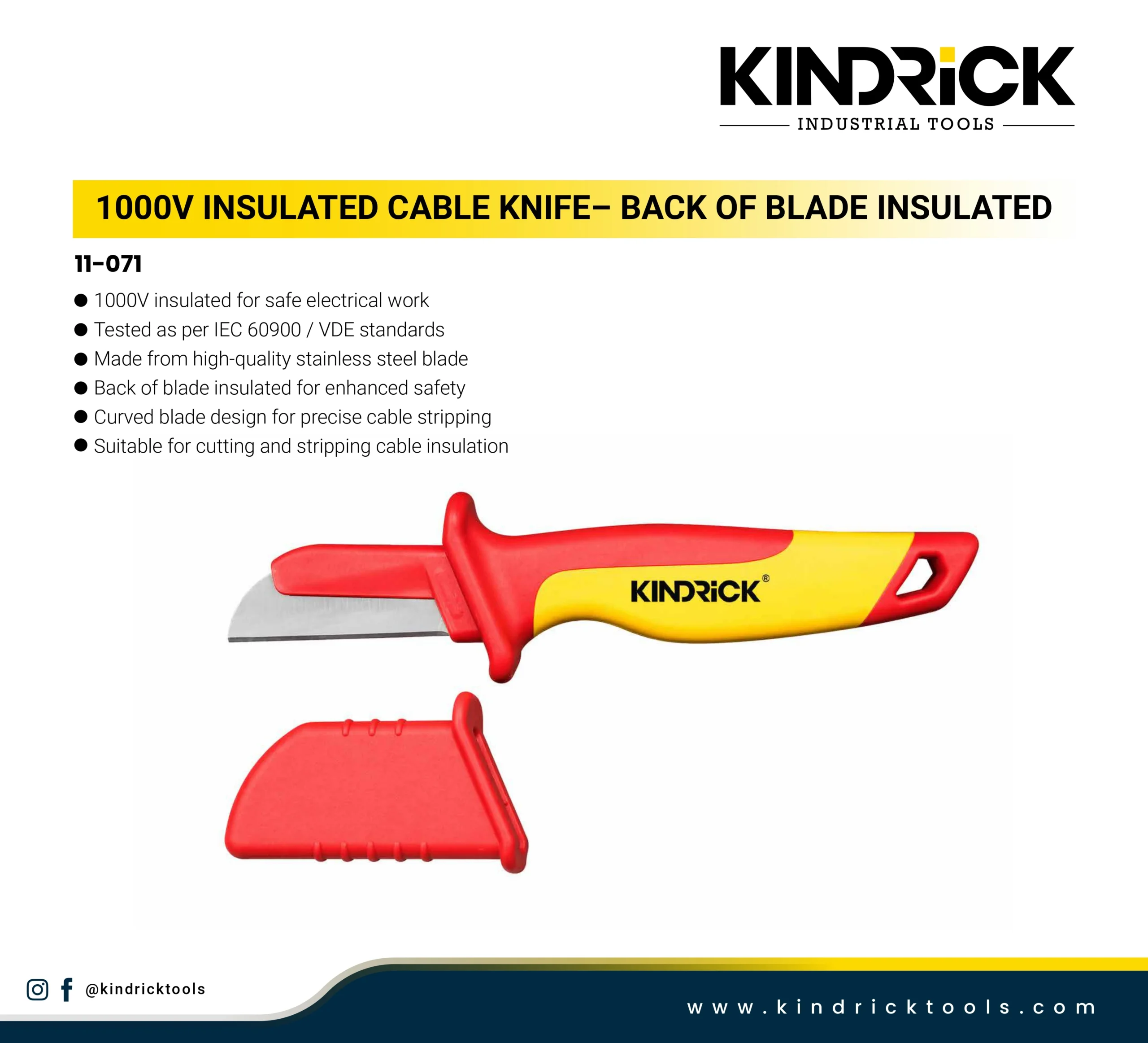 000V Insulated Cable Knife – Back of Blade Insulated Supplier in Dubai