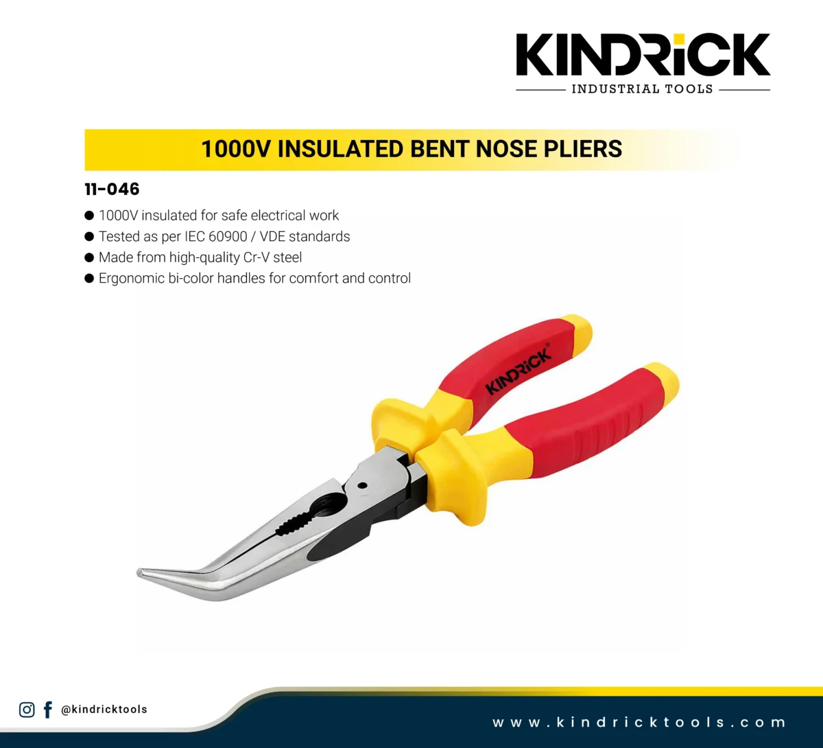1000V Insulated Bent Nose Pliers Supplier in Dubai