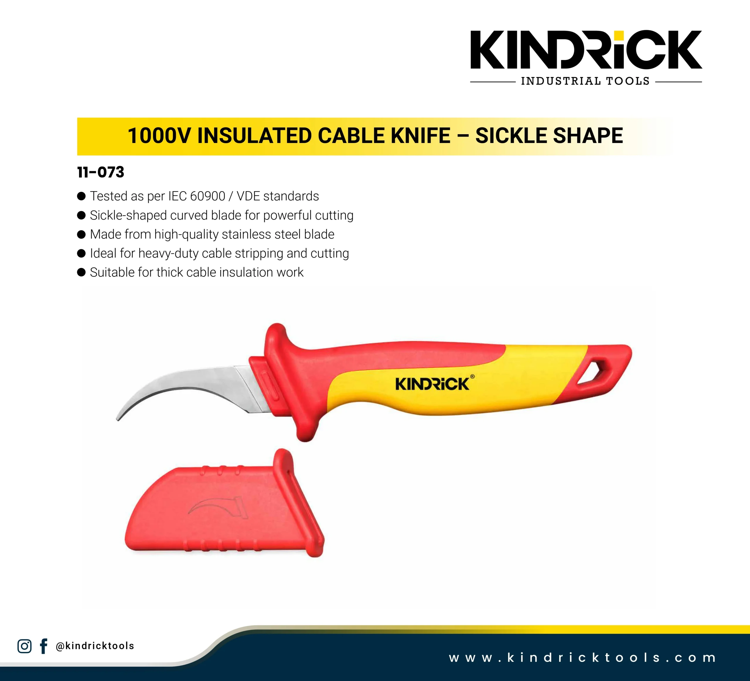 1000V Insulated Cable Knife – Sickle Shape Supplier in Dubai