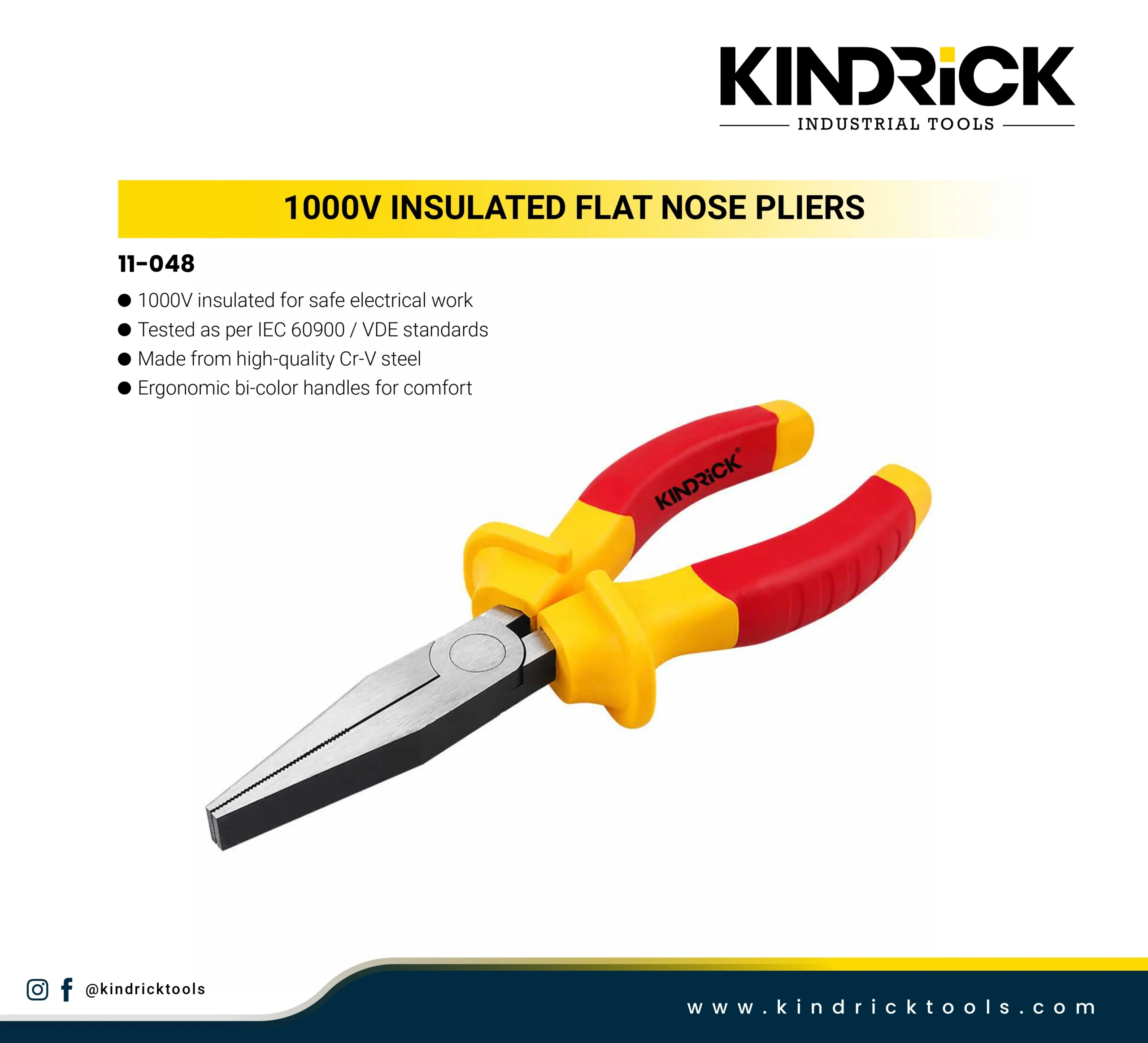 1000V Insulated Flat Nose Pliers Supplier in Dubai