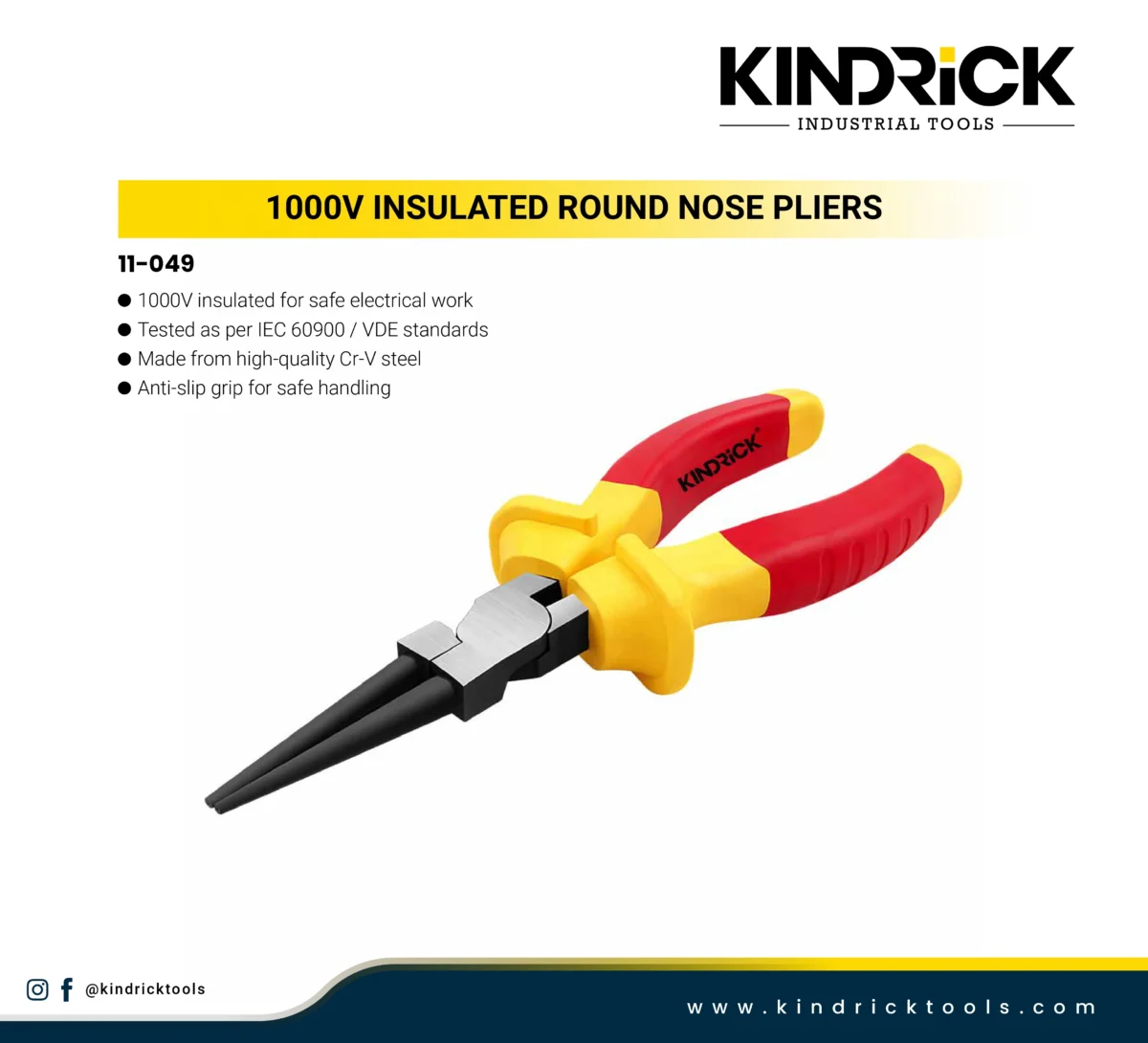 1000V Insulated Round Nose Pliers Supplier in Dubai