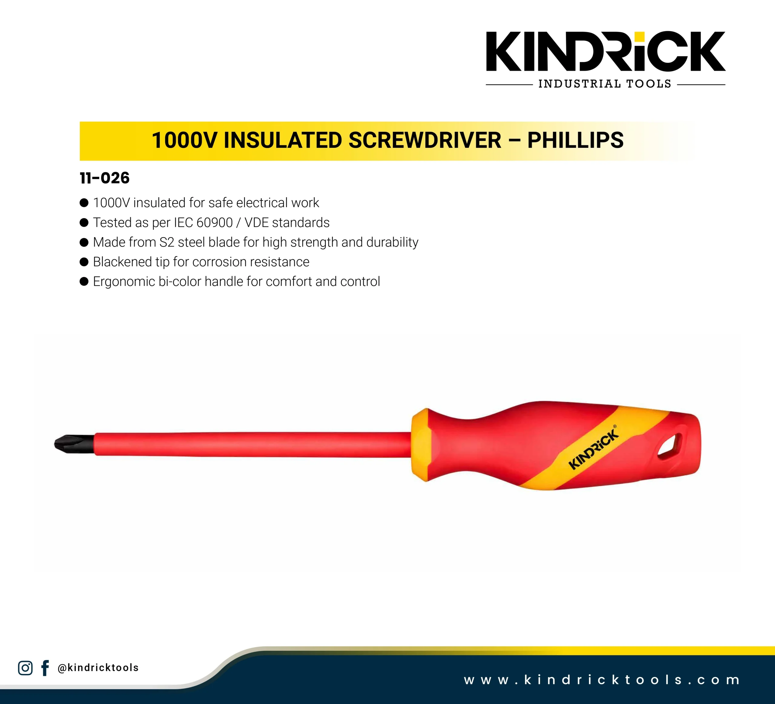 1000V Insulated Screwdriver – Phillips Supplier in Dubai