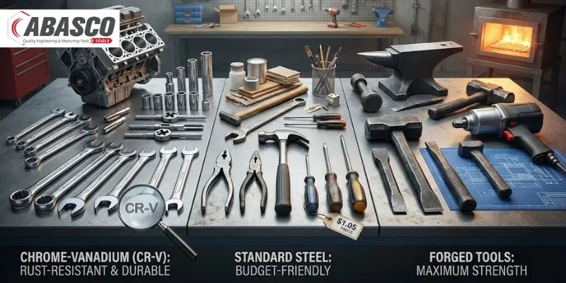 Chrome-Vanadium vs Steel vs Forged Tools: Which Material Performs Best?