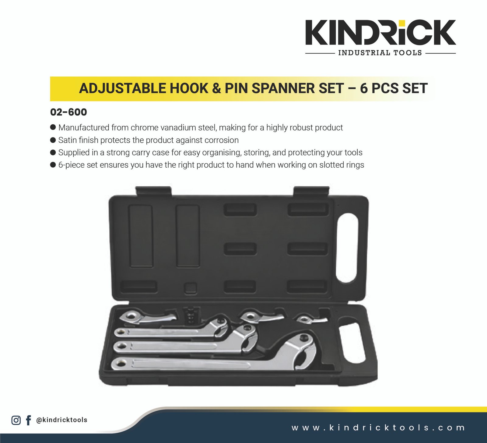 Adjustable Hook & Pin Spanner Set Supplier in Dubai