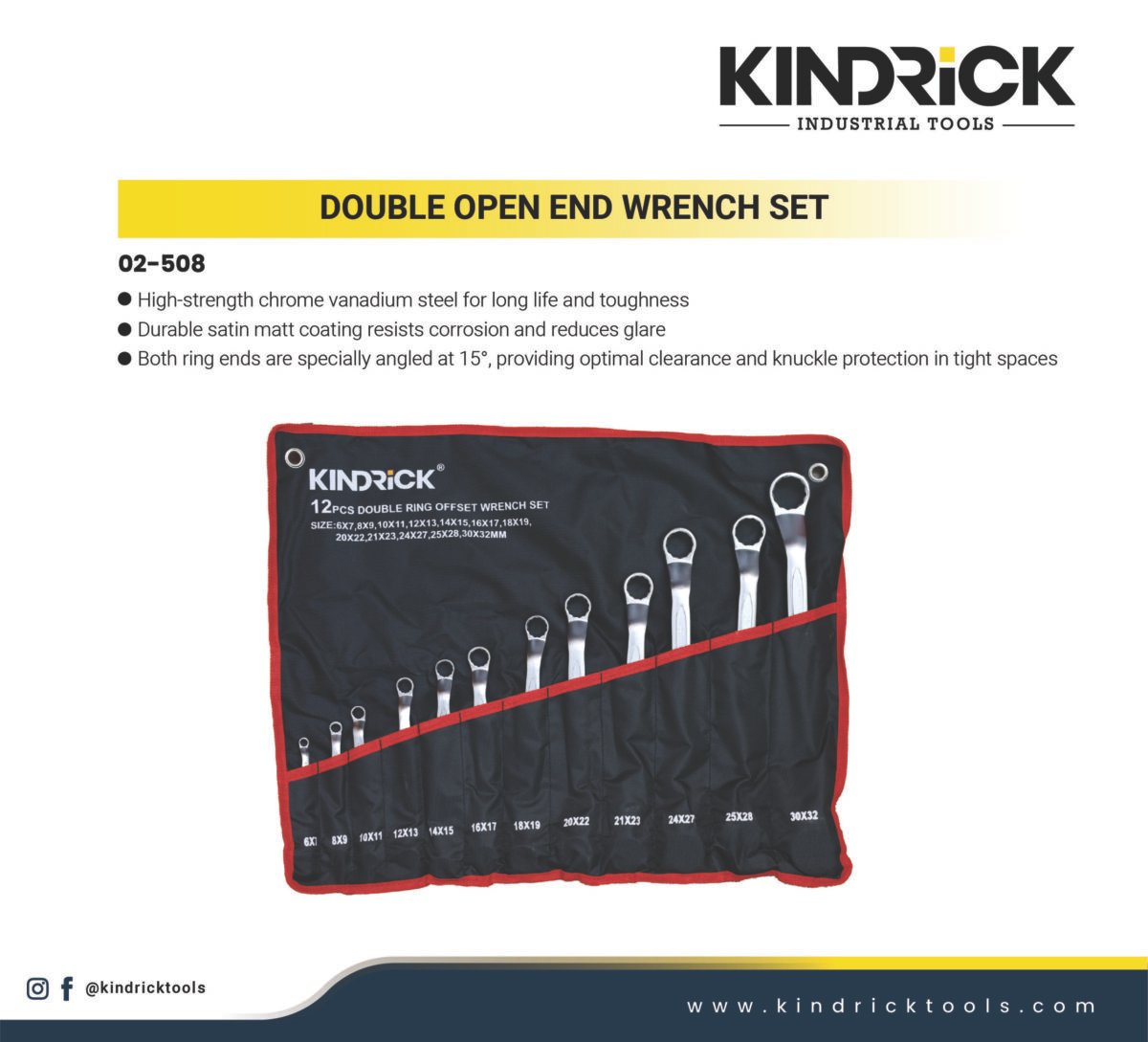 Double Ring Offset Wrench Set