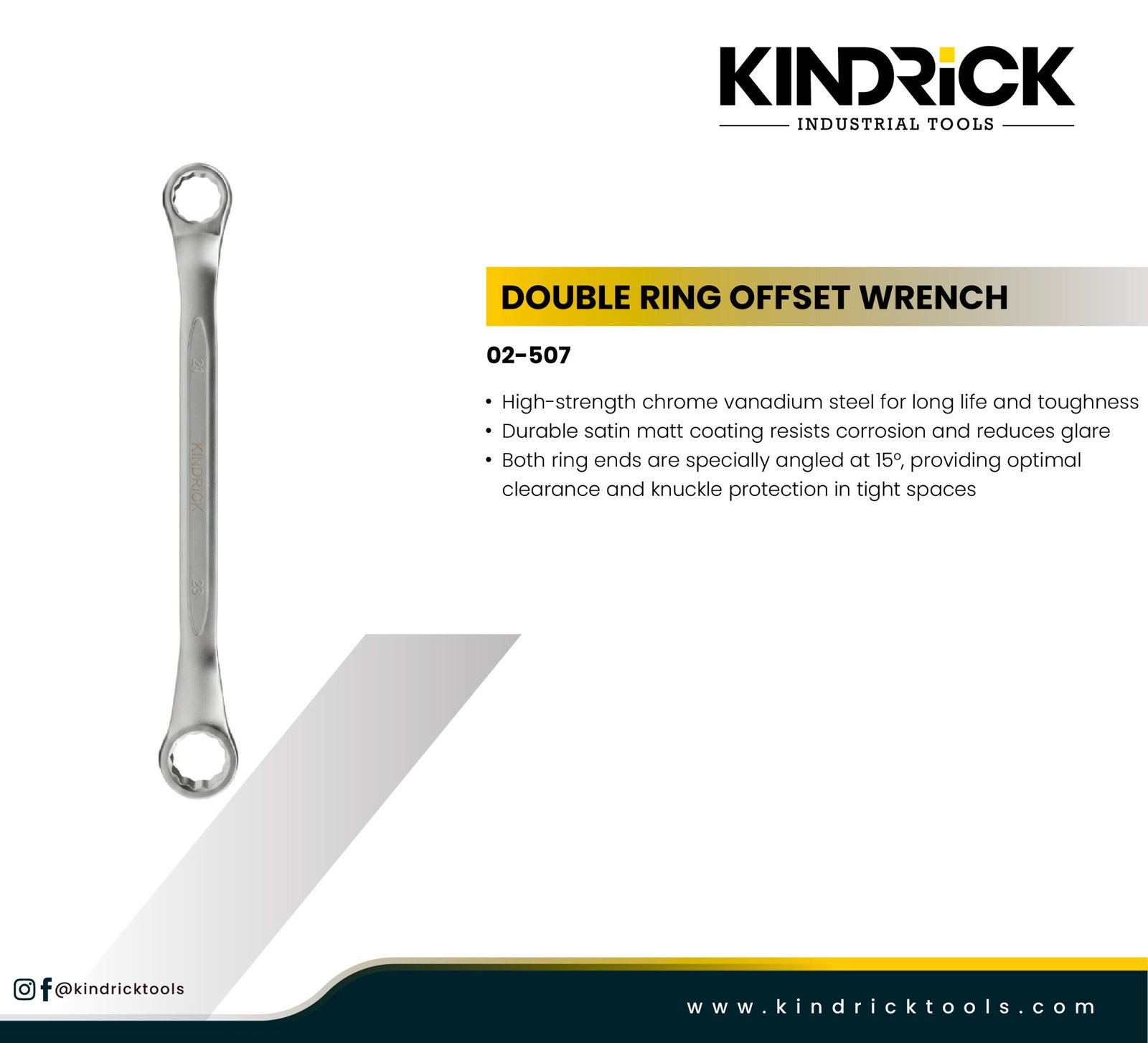 Double Ring Offset Wrench Supplier in Dubai
