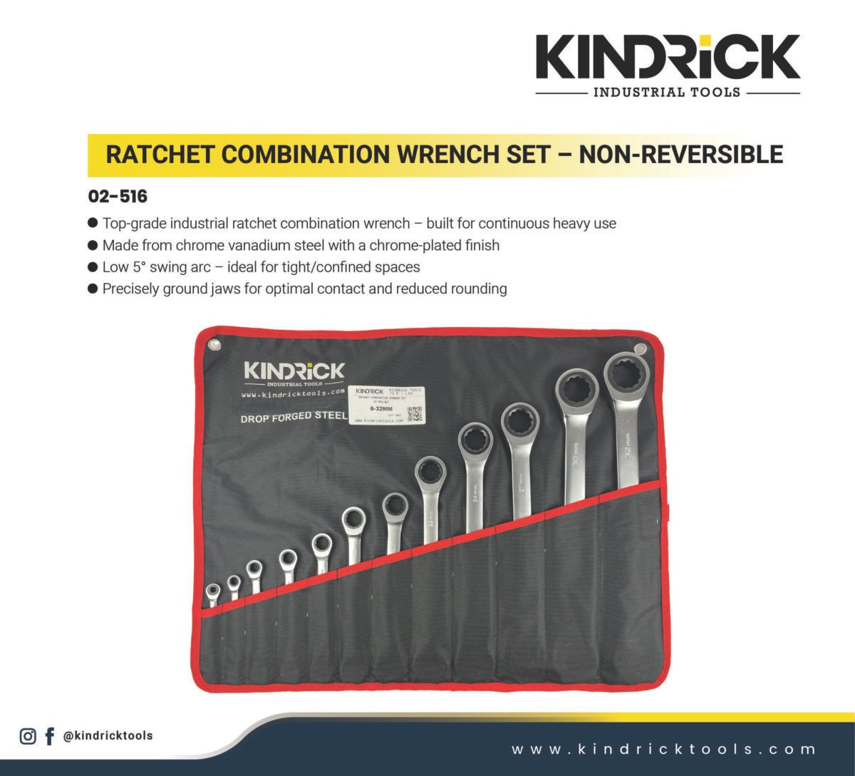 Ratchet Combination Wrench Set Non-Reversible Supplier in Dubai