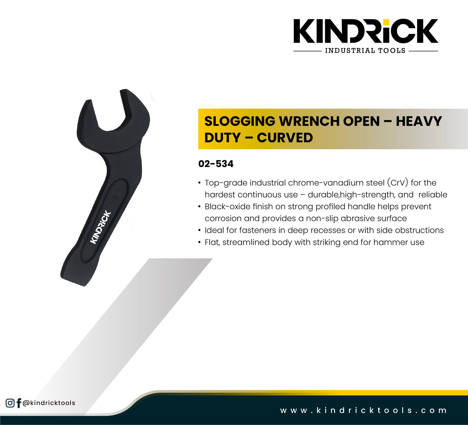 Slogging Wrench Open – Heavy Duty – Curved Supplier in Dubai