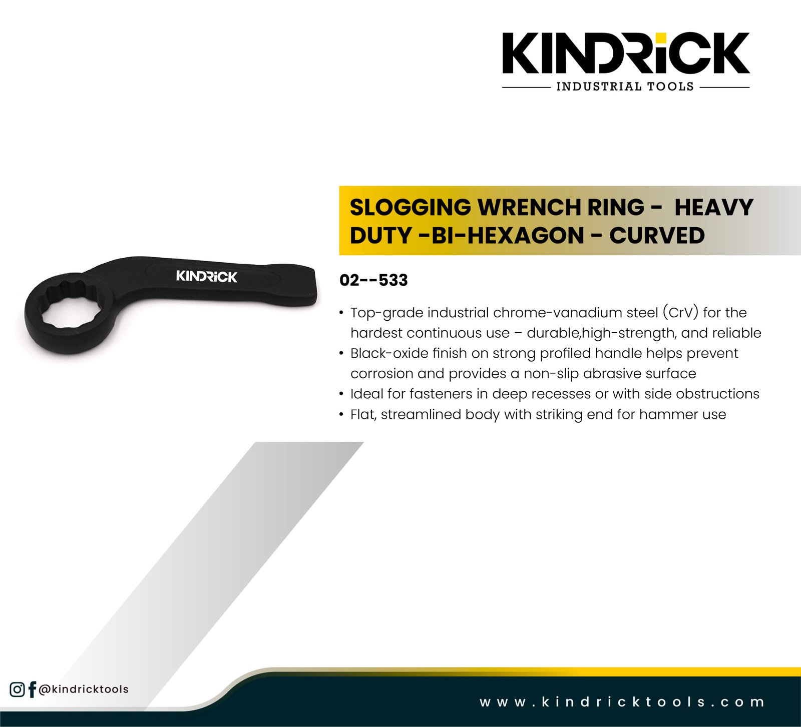 Slogging Wrench Ring - Heavy Duty - Bi Hexagon - Curved Supplier in Dubai