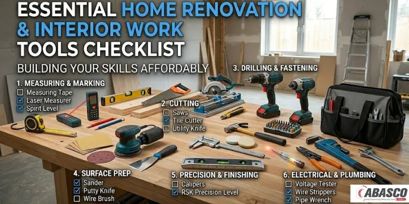 Home Renovation Tools Checklist for Interior Work Guide