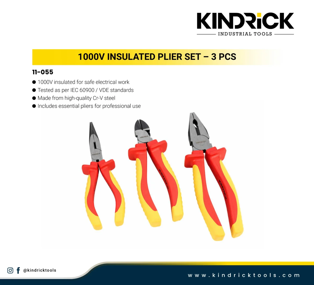 1000V Insulated Plier Set – 3 Pcs Supplier in Dubai