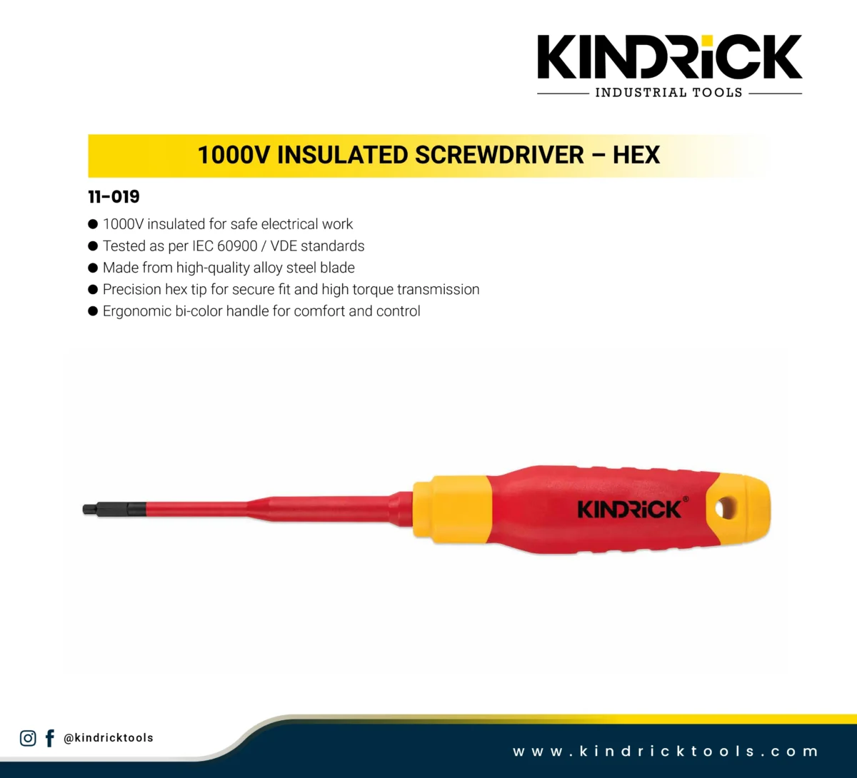 1000V Insulated Screwdriver – Hex Supplier in Dubai