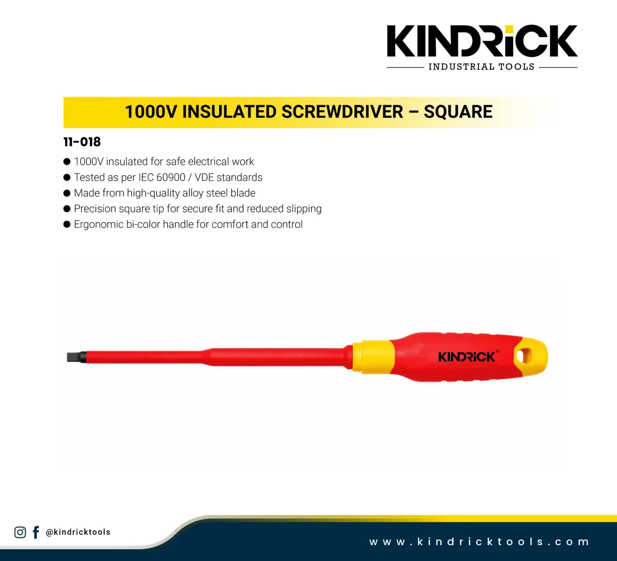 1000V Insulated Screwdriver – Square Supplier in Dubai