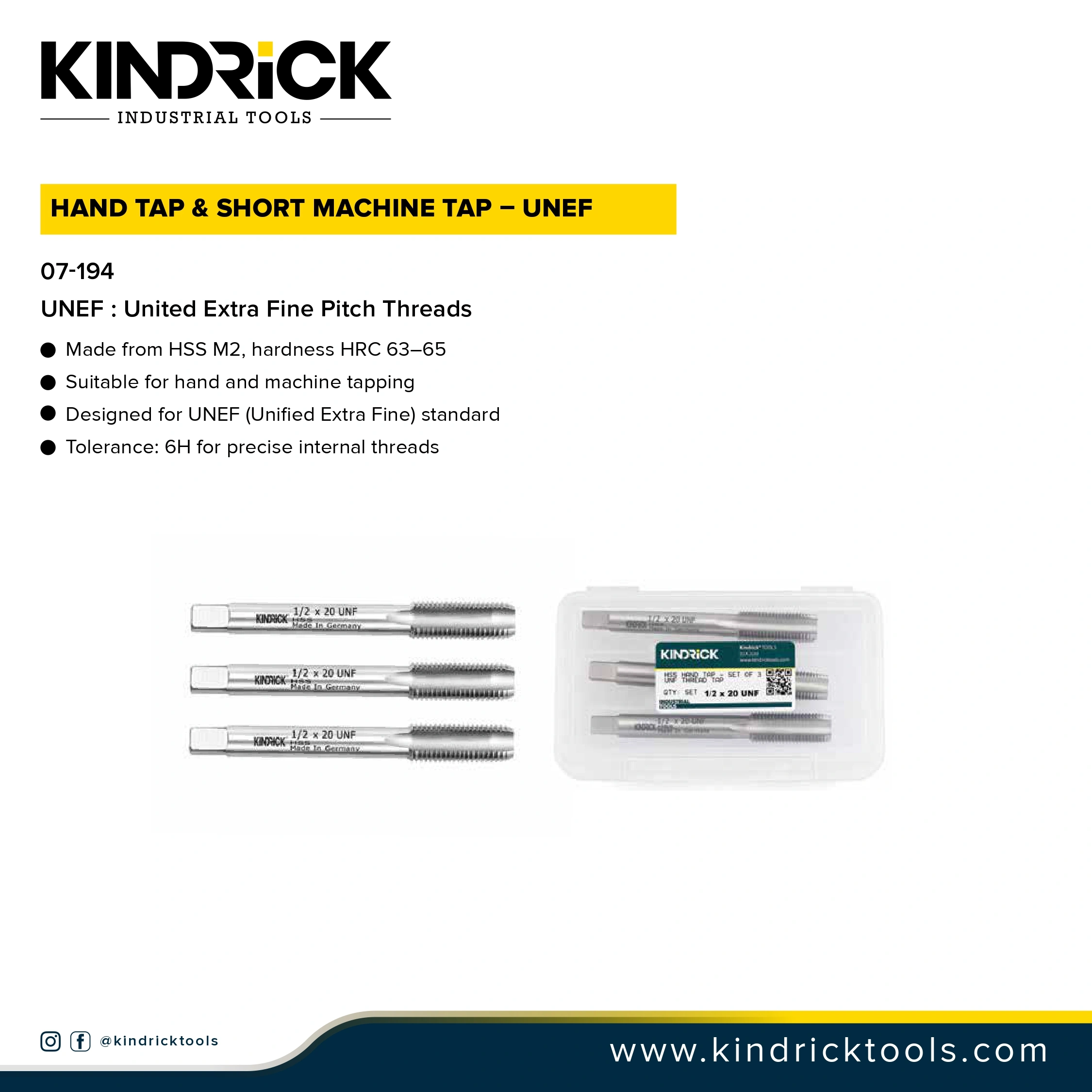 Hand Tap & Short Machine Tap - UNEF Supplier in Dubai