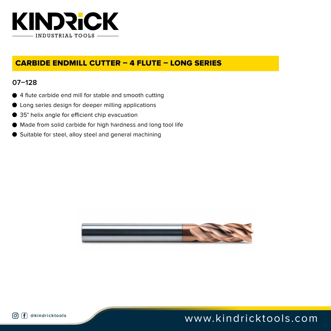 Carbide Endmill Cutter 4 Flute Long series In Dubai