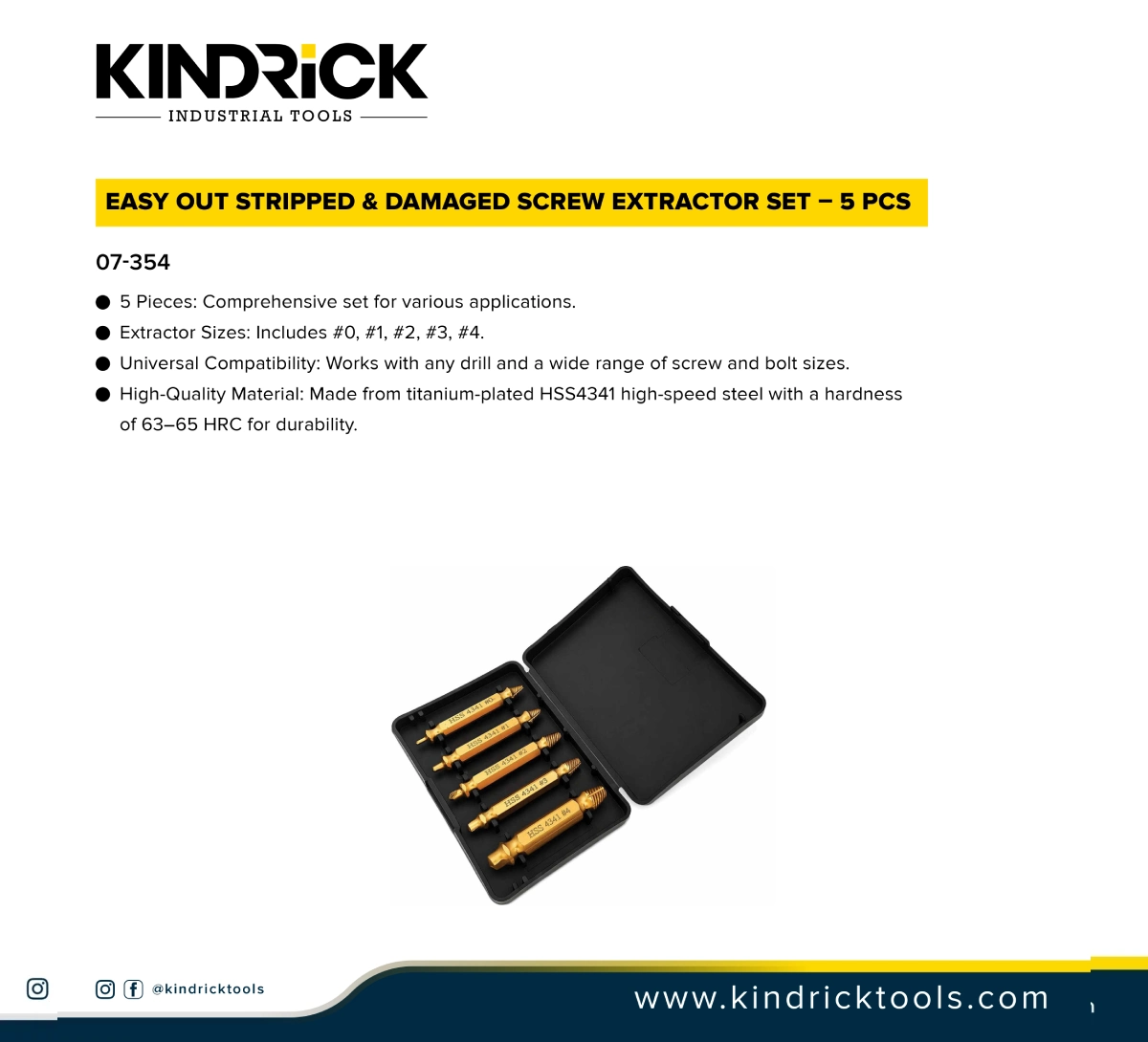 Easy Out Stripped & Damaged Screw Extractor Supplier In Dubai