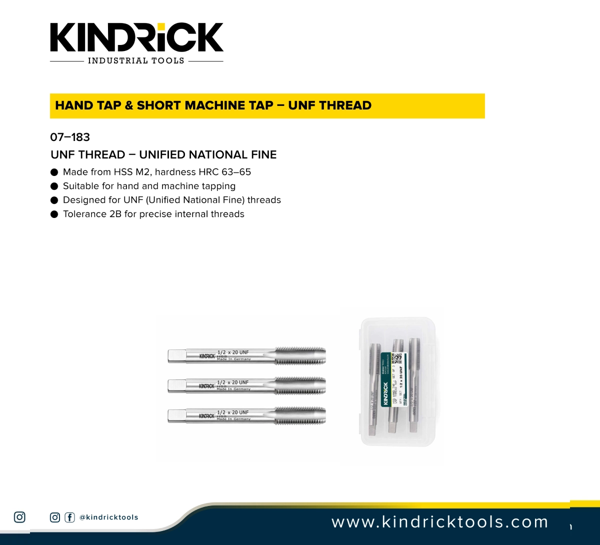 Hand Tap & Short Machine Tap – UNF Thread In Dubai