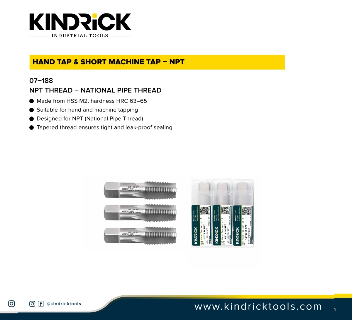 Hand Tap & Short Machine Tap NPT In Dubai