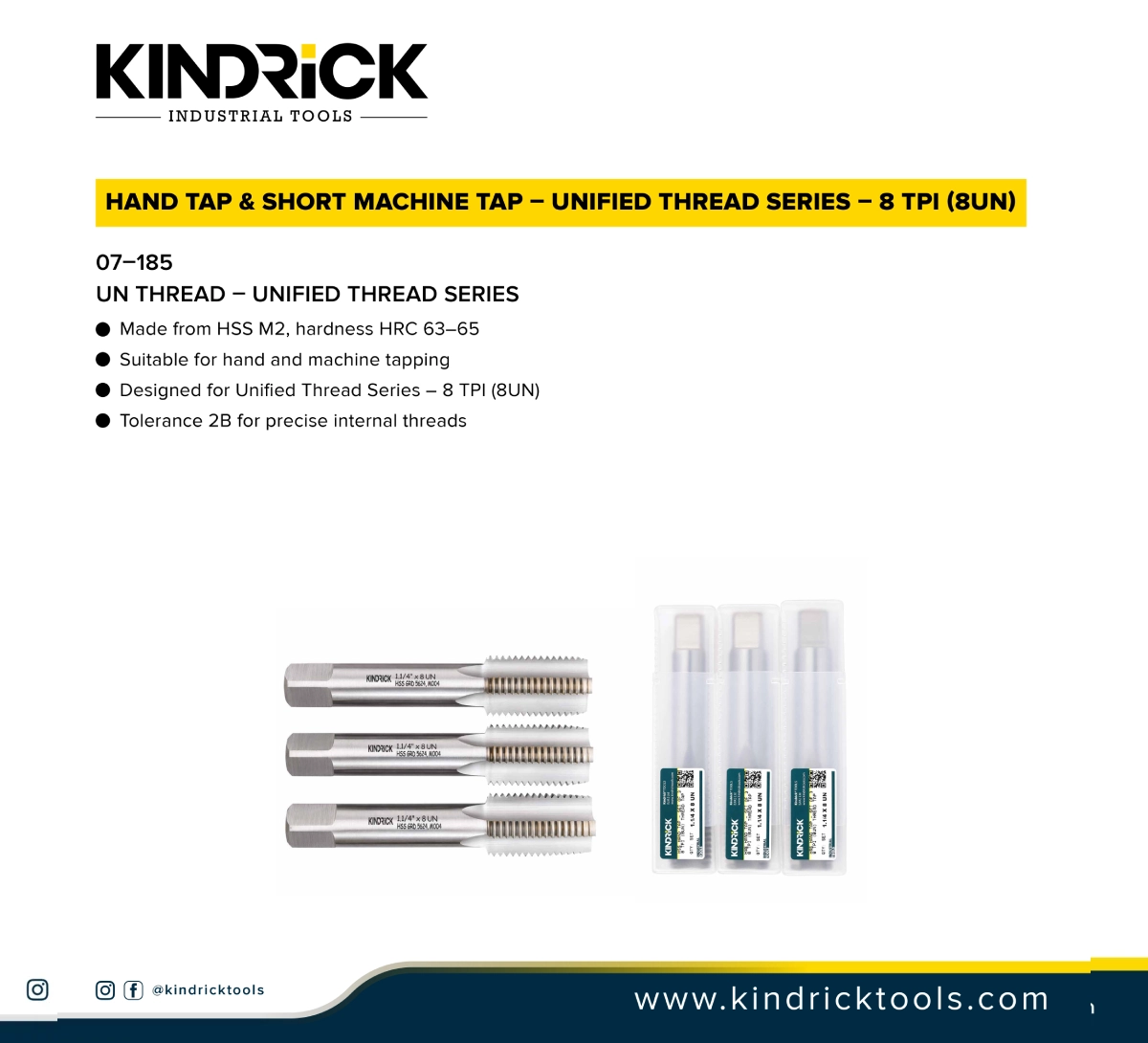 Hand Tap & Short Machine Tap – Unified Thread Series Supplier In Dubai