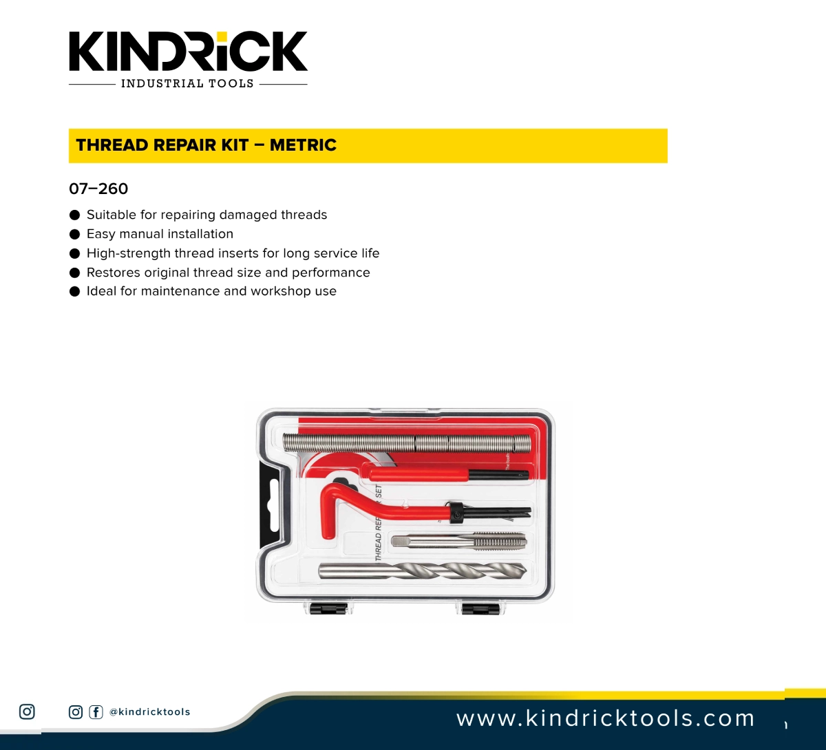Thread Repair Kit Metric In Dubai