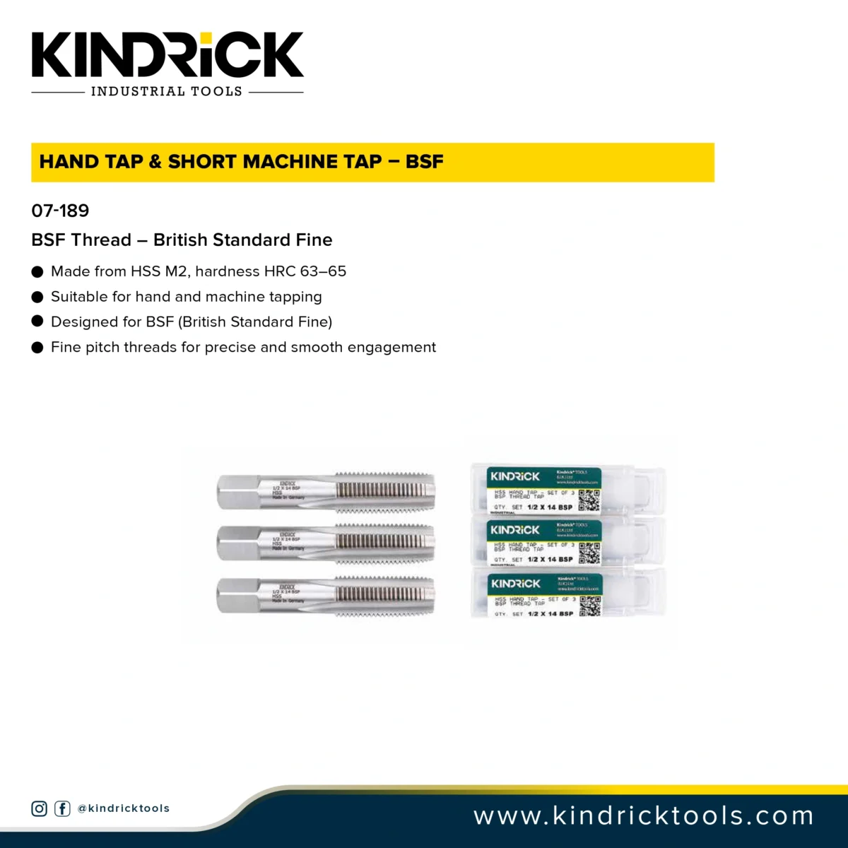Hand Tap & Short Machine Tap – BSF Supplier in Dubai